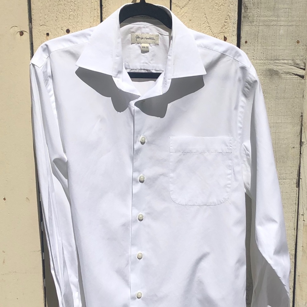 John W. NORDSTROM Mens White Dress Shirt